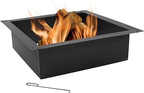 Amazon.com : Sunnydaze Square Fire Pit Ring - Large DIY ...