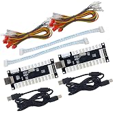 SJ@JX 2-Player LED USB Encoder to Arcade Joystick and LED Arcade Buttons for PC, MAME and Retro Pie