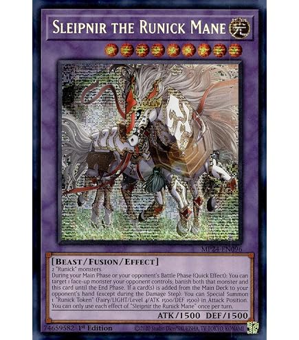Amazon.com: Sleipnir The Runick Mane - MP24-EN096 - Prismatic Secret Rare -  1st Edition : Toys & Games