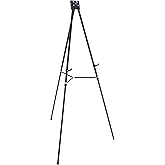 U.S. Art Supply 70" High Showroom XL Aluminum Display Easel, Holds 45 lbs - Heavy Duty Extra Large Black Presentation Stand,