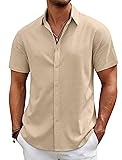 COOFANDY Mens Casual Shirts Short Sleeve Button