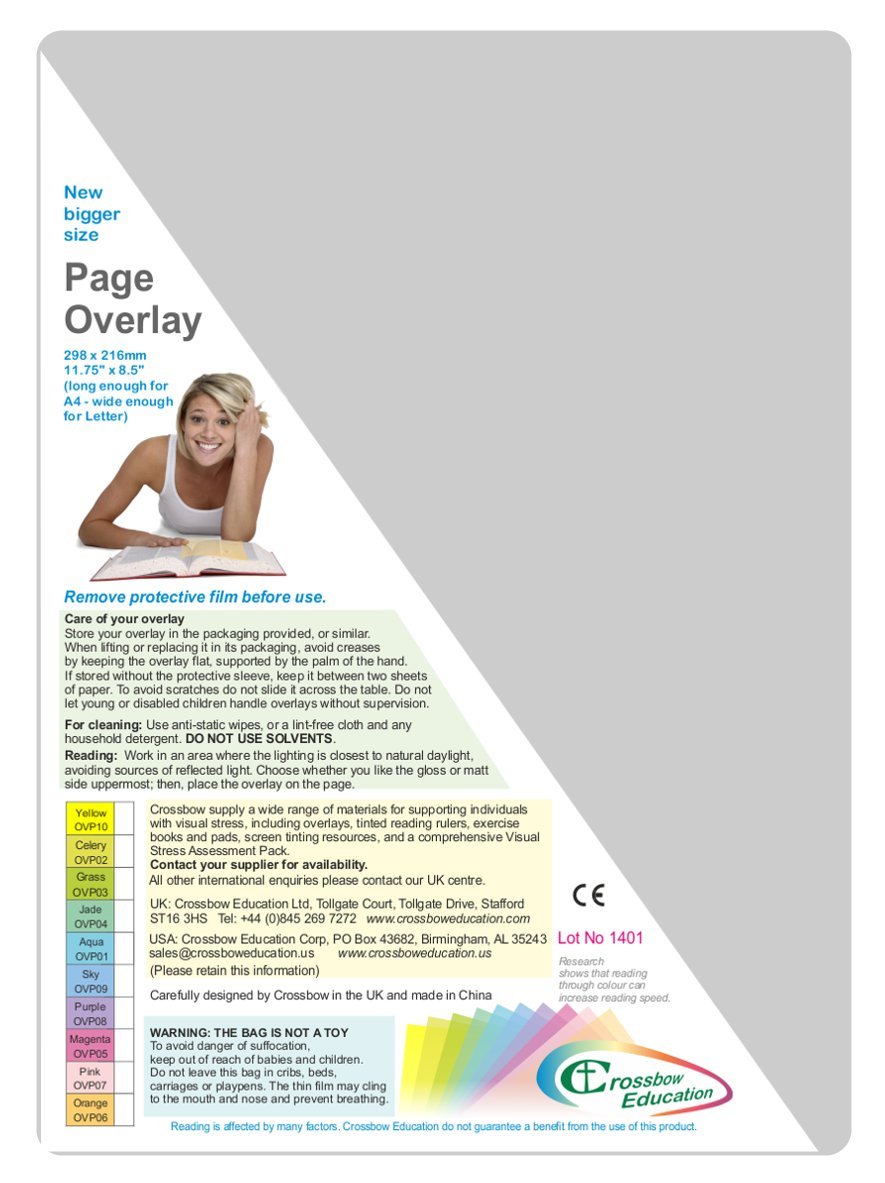 Crossbow Education Page Overlay - Grey (Pack of 5) OVP42