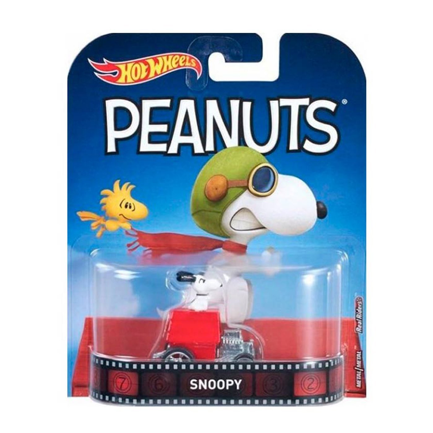 Hot Wheels Snoopy Vehicle, Diecast, 1:64 Scale, Red, Indoor, Ages 3+