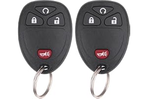 Vurkcy Key Fob Keyless Entry Remote Compatible with Chevrolet Silverado Traverse Avalanche, GMC Sierra, Pontiac Torrent, Saturn Outlook Vue 2007-2017, Replacement for OUC60270, OUC60221 (Pack of 2)