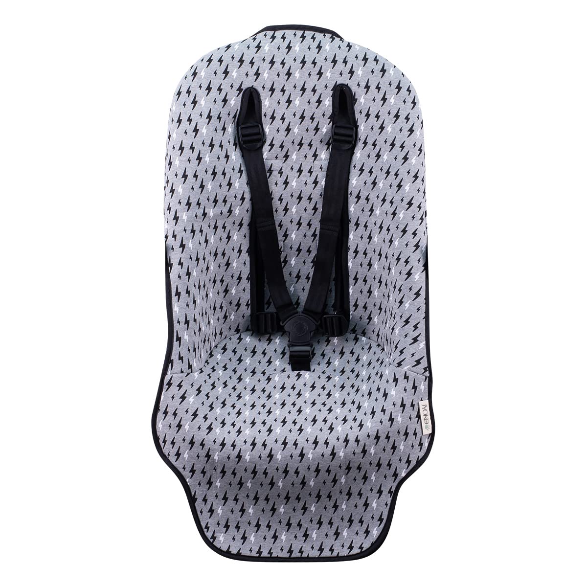 JYOKO Kids Universal Cotton 100% pram Liner for Stroller Compatible with Bugaboo Buffalo and Bugaboo Fox (Black Rayo)