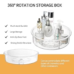 vacane Clear Lazy Susan Organizer 10” Plastic