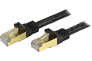 StarTech.com 3 ft CAT6a Ethernet Cable - 10 Gigabit Shielded Snagless RJ45 100W PoE Patch Cord - 10GbE STP Category 6a Networ