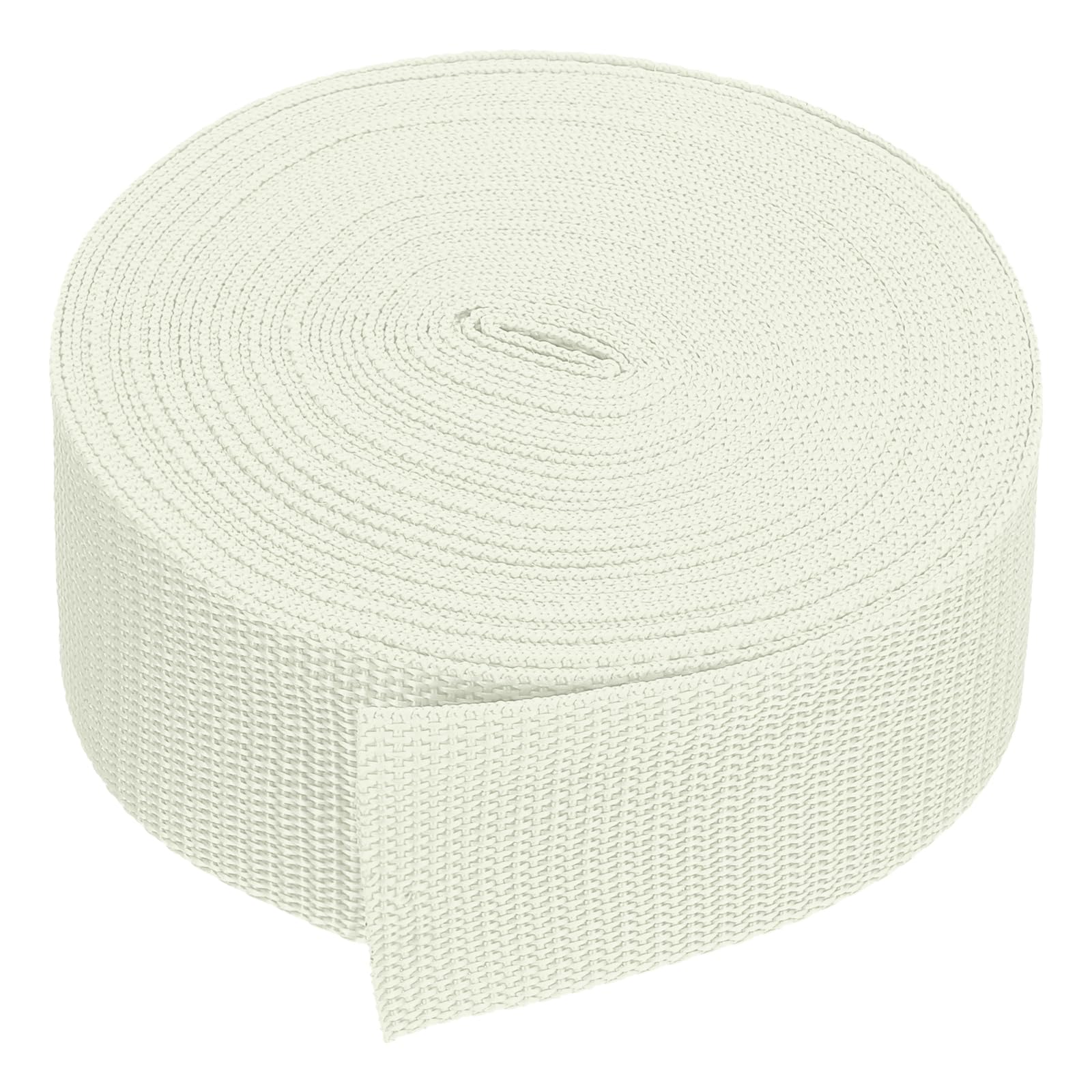 PATIKIL 9 Meters Webbing, 50mm Polypropylene Webbing Strap Heavy Webbing Roll Chair Straps for Indoor Outdoor Climbing DIY Crafting, Cream