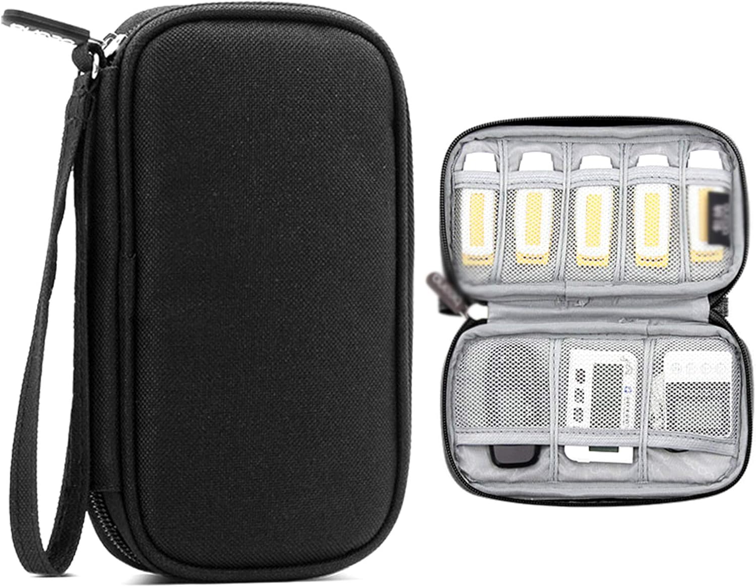 Cable Pouch, Electronics Accessories Carry Bag, transparent Mesh Design