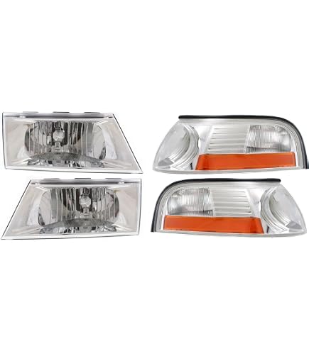 Right Side Headlight Assembly For 2003-2004 Mercury Grand Marquis LS/GS - Includes Bulb, Direct Replacement 7 thumbnail image