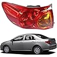 WFLNHB Left Side Outer Tail Light Assembly Replacement for Toyota Corolla 2009-2010 Driver Side Rear Tail Light Lamp 8156002460 TO2800175