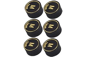 6pcs Pool Cue Tips Professional Multi Layers Billiard Pool Cue Tips Replacement for Pool Cues and Snooker 14mm