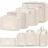 8 Set Packing Cubes for Travel Suitcase Organizer Bags Luggage Packing Cubes Set Travel Essentials Accessories Gifts for Women