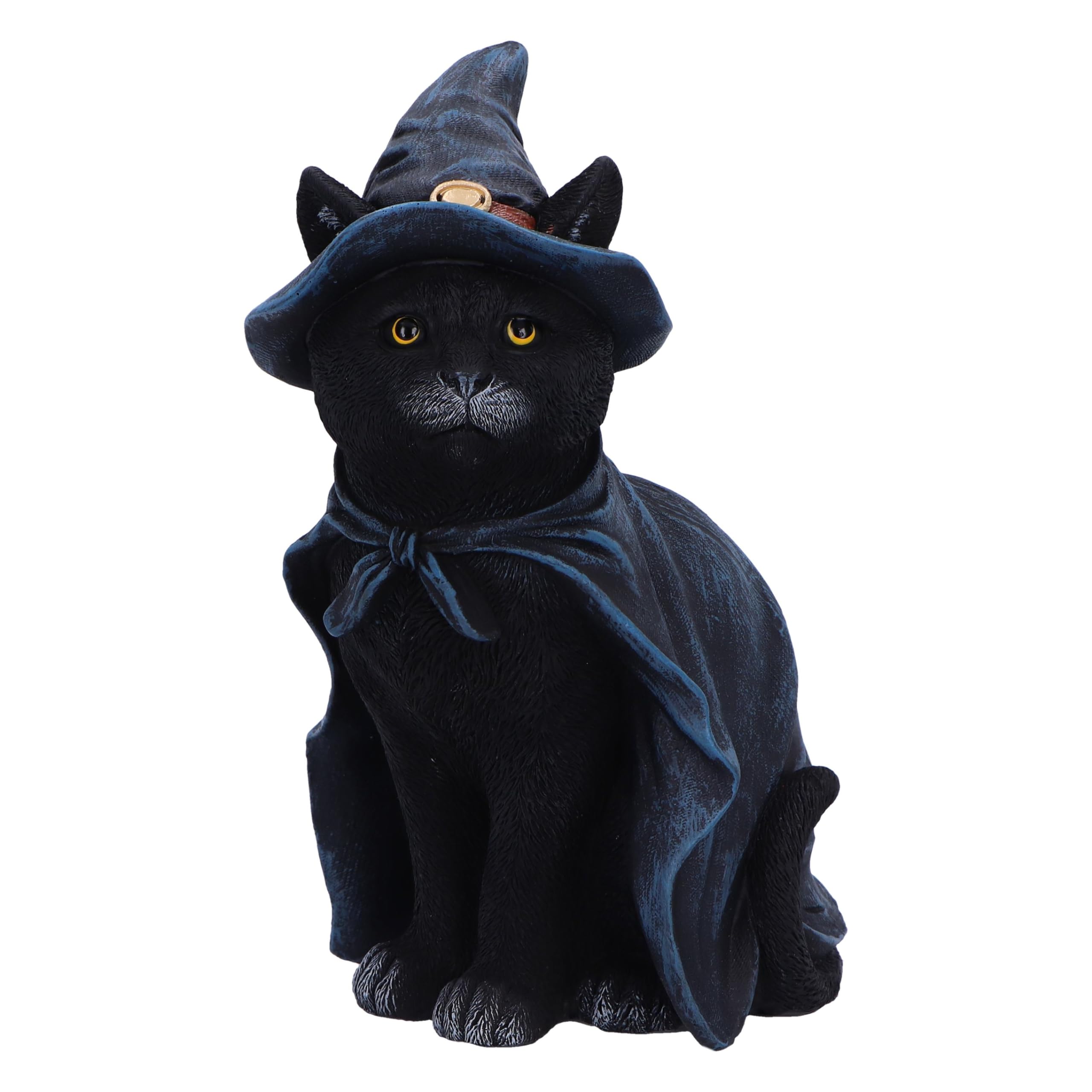 Nemesis Now Bewitching Witch Cat Figurine 18.5cm – Black Cat in Hat Resin Gothic Ornament — image 1