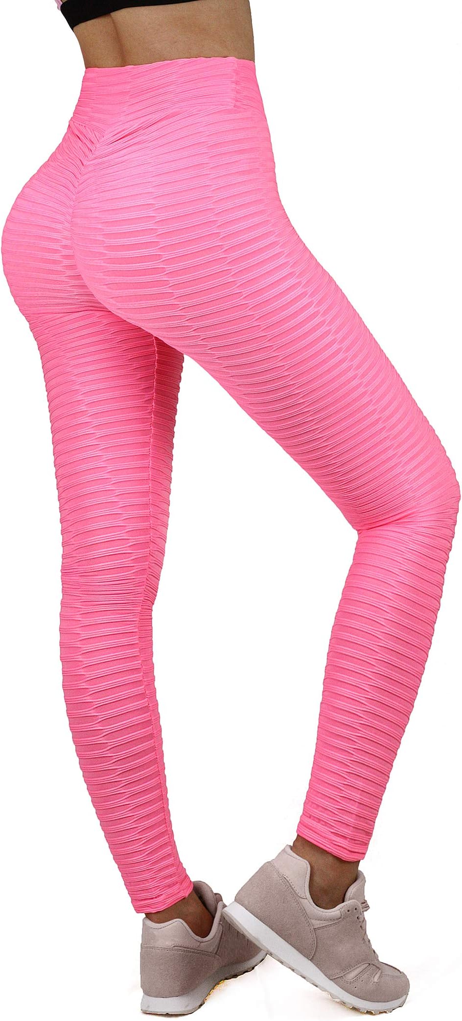 Womens Ruched Butt Lifting High Waist Yoga Pants Tummy Control Leggings Tight