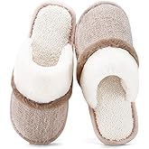 GOEWY Cozy Slippers for Women Indoor and Outdoor Fuzzy House Shoes with Memory Foam Anti-Skid Sole Gifts for Women Mom Ladies