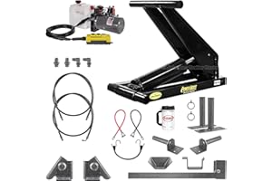 JOHNSON TRAILER PARTS Dexter PH416 Hydraulic Scissor Hoist Kit – 6 Ton (12,000 lb) Dump Trailer Lift for 10’-14’ Beds with KTI Single/Double Acting Hydraulic Pump | Standard Kit