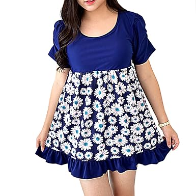 Amazon Spinas スピナス レディース ワンピース 水着 ふんわり