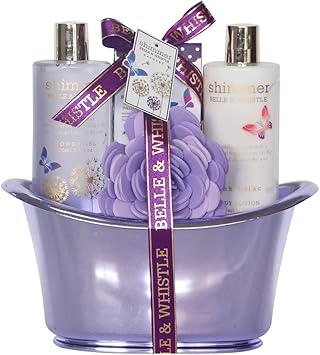 Coffret Cadeau Pour Femme Baignoire Voilette Transparente De Bain Retro Collection Shimmer Lilas Amazon Fr Beaute Et Parfum