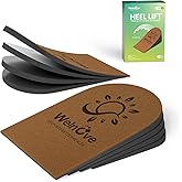 Adjustable Heel Lift Inserts for Shoes - Welnove 4 Layers Orthopedic Shoe Lifts for Women Uneven Legs Leg Length Discrepancy Heel Pain - Heel Insert (Brown,Size M Pack of 2)