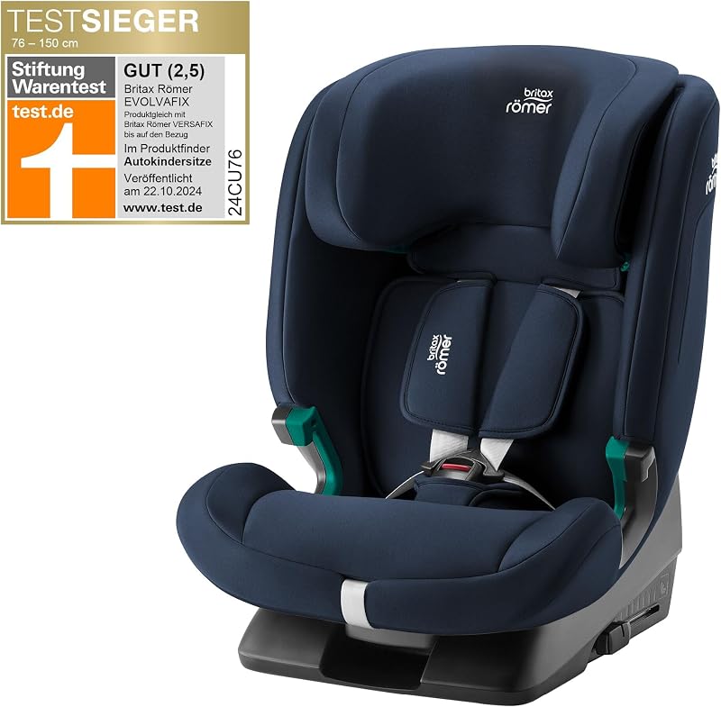Kindersitz EVOLVAFIX, mit ISOFIX, für Kinder von 76-150 cm (i-Size), 15 Monate - 12 Jahre, Night Blue