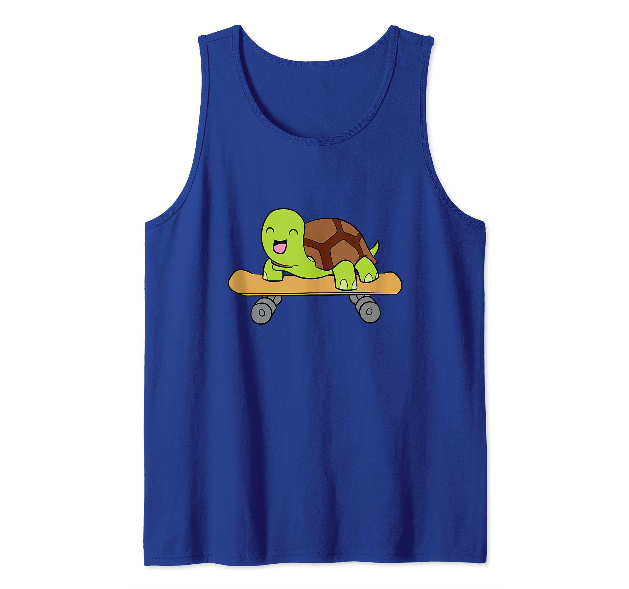 Cute Skateboarding Turtle Skateboard Turtle Tank Top