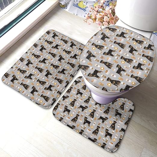 Amazon Com Brussels Griffon Black And Tan Coffee Dog Breed Grey Bath Rugs And Mats Sets Bathroom Rugs Sets 3 Piece Kitchen Dining