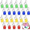 Ecally 24 Pcs Colorful Flash Mini Bowling Pin Keychains LED Bowling Keychains Party Favors Gift Athletes Sports and Souvenir Favors for Victory Parties
