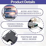 MEKEET HDMI to VGA Converter 1080P 60Hz with 3.5mm Audio Adapter Male to Female view 3
