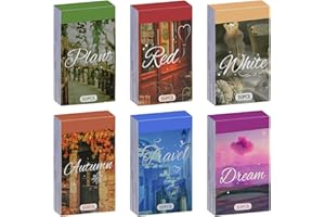 Bomichi Washi Stickers, 6 Sets 300 Pcs Aesthetic Sticker Book for DIY Journaling, Journaling Supplies for Bullet Journal Art Diary Card Craft Gifts Planner Notebook.