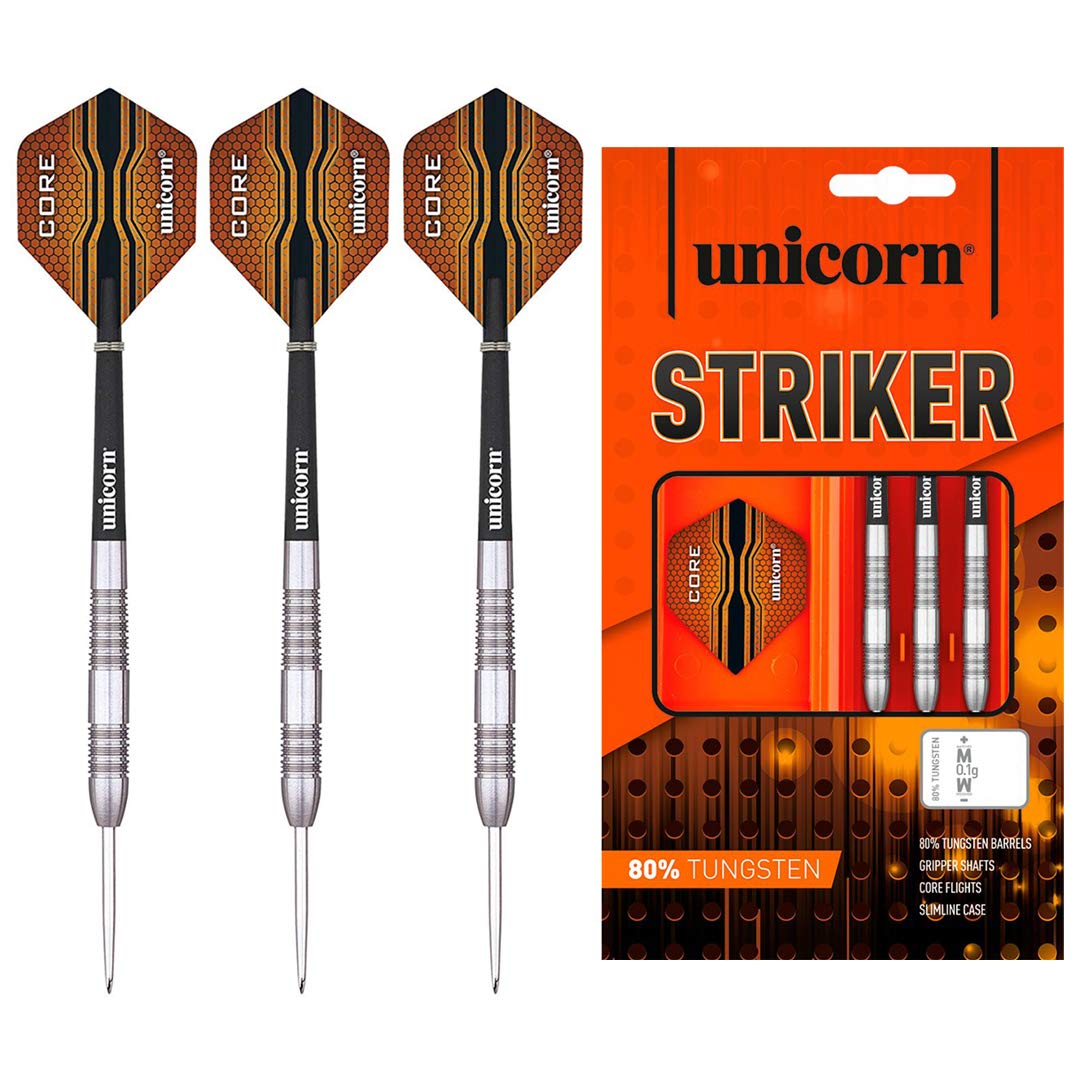 Unicorn Core XL Striker Darts, Silver, 25 g