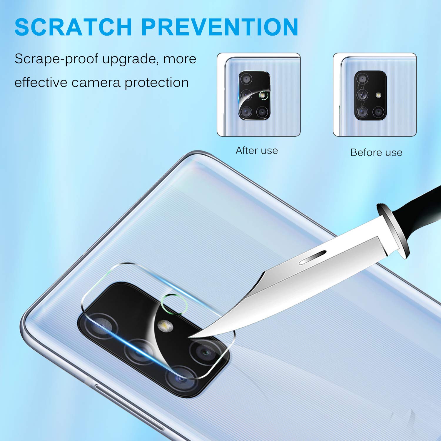 Msova For Samsung Galaxy A71 Screen Protector Camera Lens