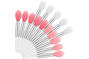 KOOTINN Silicone Lip Brush,Lipstick Applicator Brushes,Makeup Brushes,15Pc with 3colors (White Pink Red)