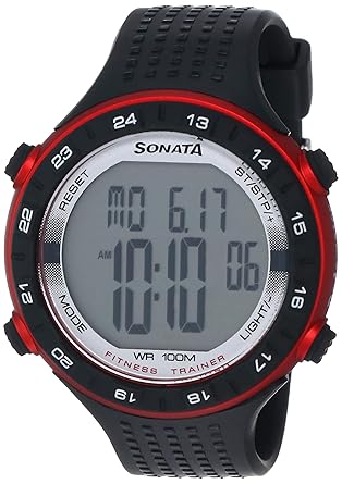 sonata grey dial digital watch