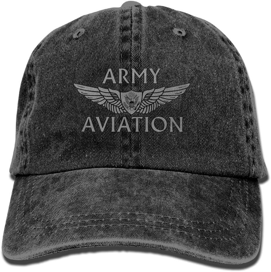 LPENAW Classic Jeans CapsUS Army Aviation with Aircrew Wing Jeans Hats Adjustable Hat for Mens and Womens