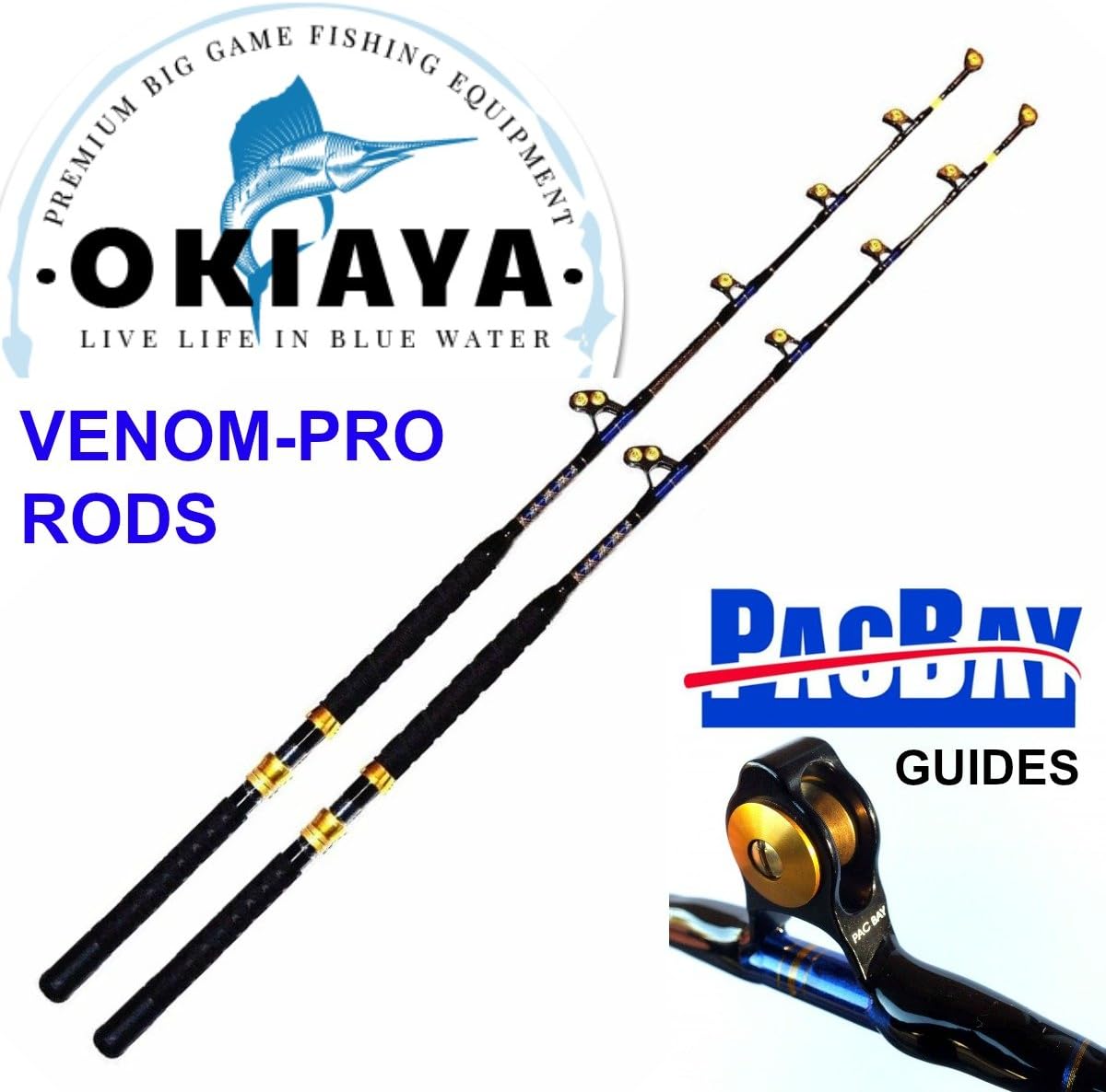Carbon Fiber Venom PRO Series 20-40LB Tournament for Penn Shimano Set of 2