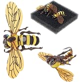 OriGlam 2pcs Bee Fly Fishing Kit Lures, Bumble Bee Trout Fishing Lures, Flyfishing Topwater