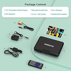 POFOTO 9.5" Portable DVD Player for Kids and Car