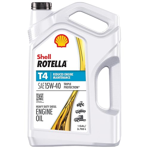 Shell Rotella T4 Triple Protection 15W-40 Diesel Engine Oil, 1 Gallon ...
