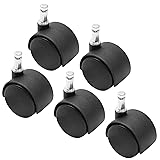 suiwotin 5pcs 1.5 Inch Swivel Caster Wheels, M8