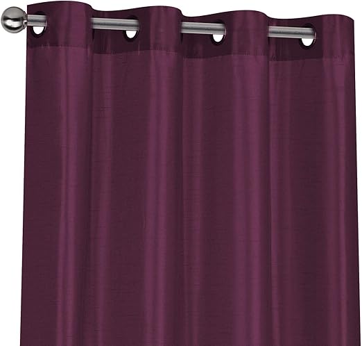 Amazon Com Regal Home Collections 2 Pack Semi Sheer Faux Silk