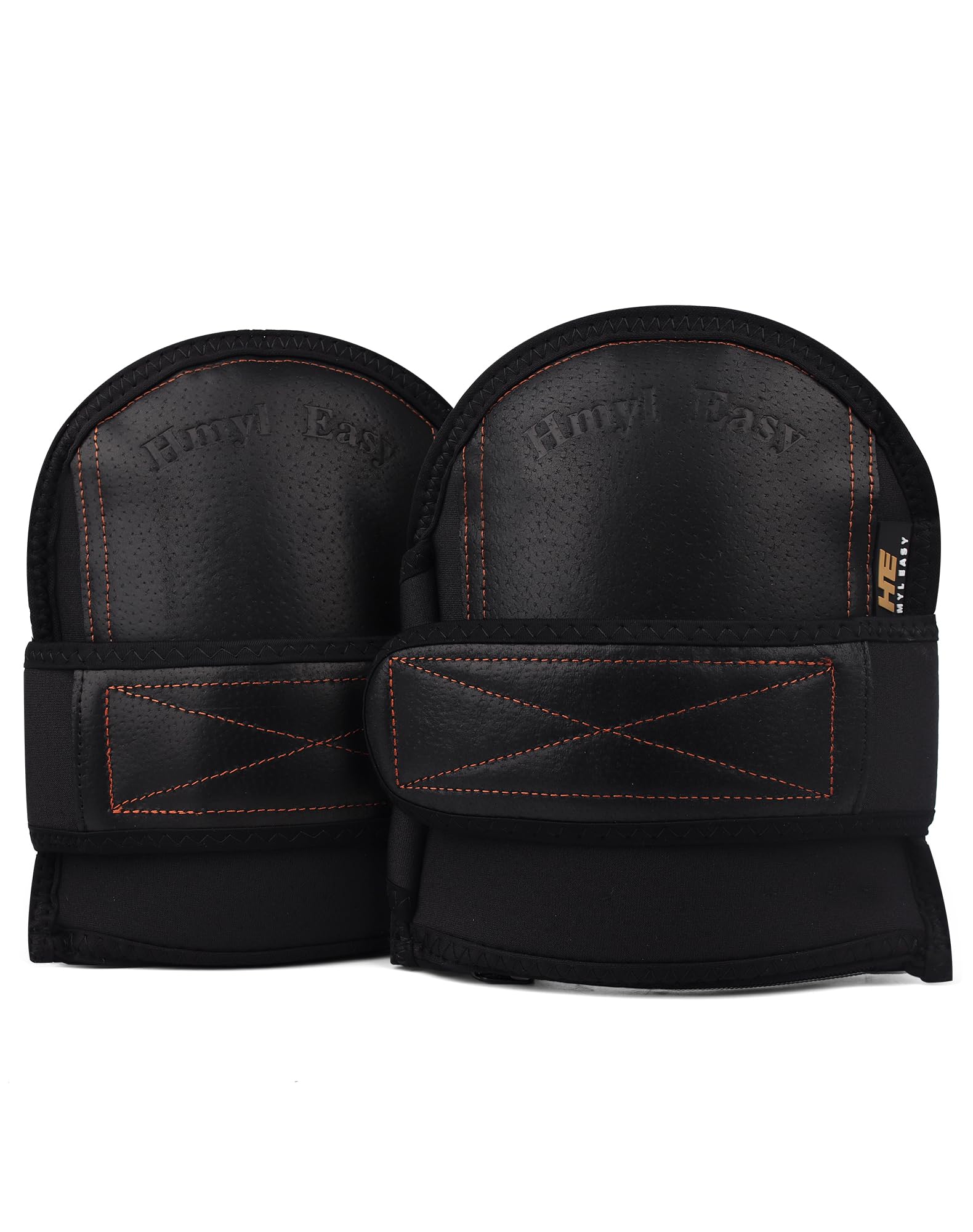 Photo 1 of Super Soft Genuine Leather Knee Pads for Work with Wide Single Non-Slip Strap, Shorts Available, Replaceable Inner Cushion Knee Pads for Construction, Garden, Clean, Floor and Garage ,Black upgraded