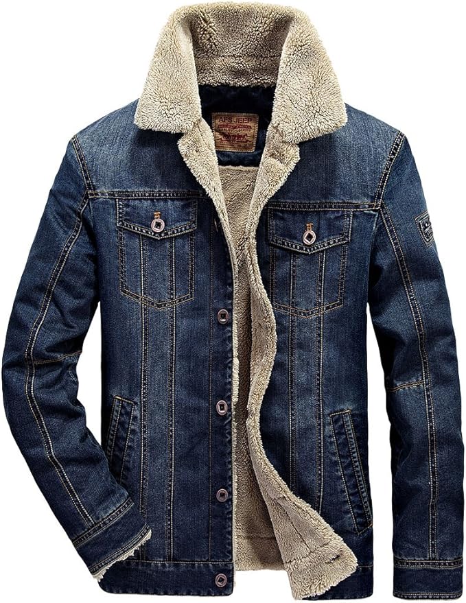 Bee Late Men's Big and Tall Sherpa Trucker Jacket Amazon.co.uk Clothing