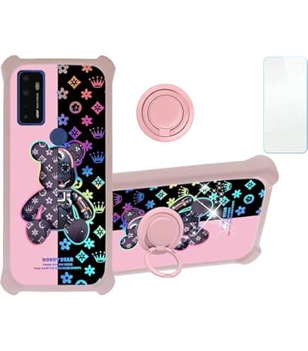 BaiFu Wallet Cover Compatibile con Cricket Icon 4 Custodia, Cassa a Flip a Chiusura Magnetica in Supporto Stand, Portafoglio Case Cover per Cricket Icon 4, Piazza3