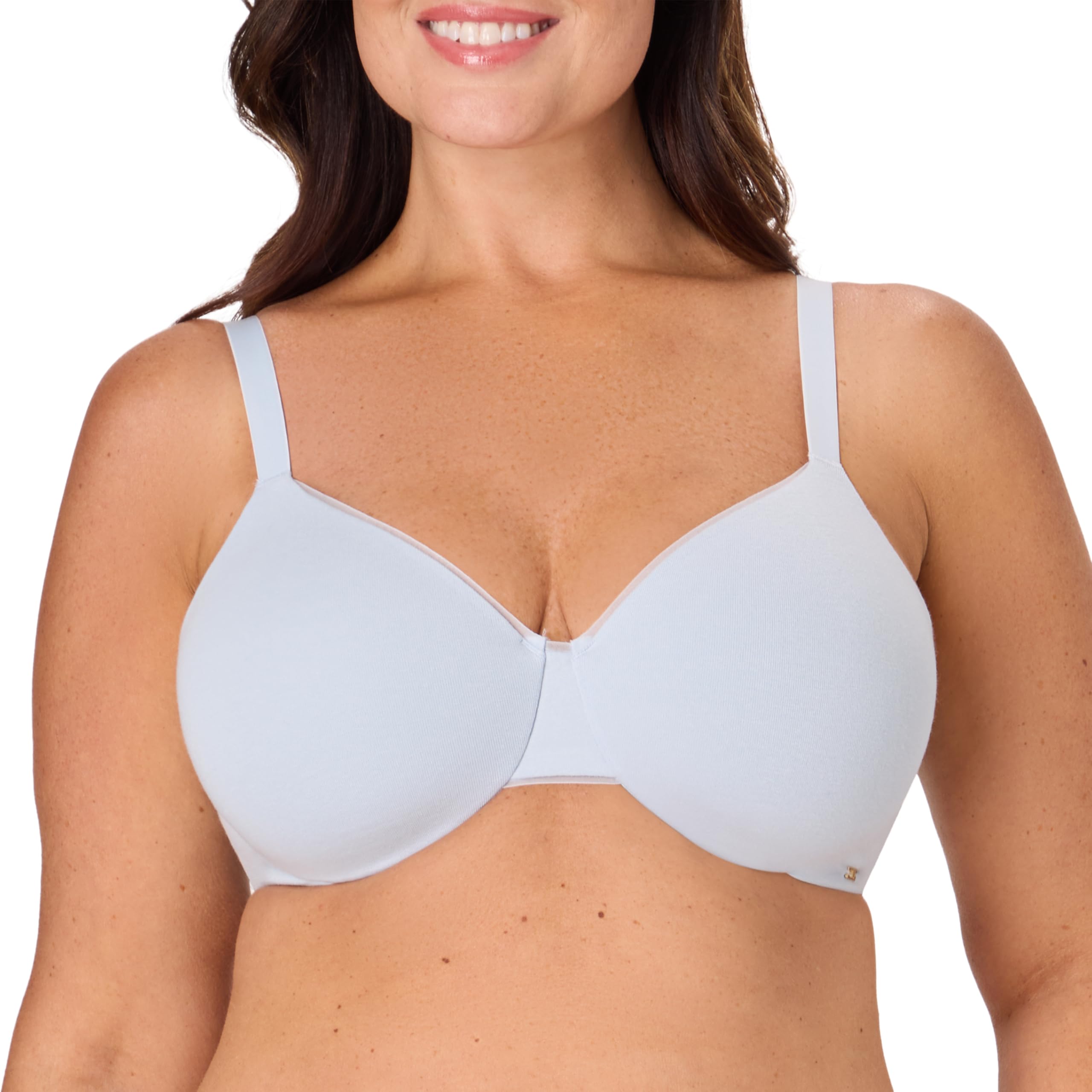 Bali Women’s T-Shirt Bra, Cotton Collection Underwire Bra for Women, Breathable, Full Coverage, Moisture Wicking