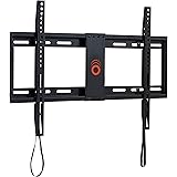 ECHOGEAR Low Profile Fixed TV Wall Mount for TVs Up to 85" - Holds Your TV Only 1.25" from The Wall - Pull String Locking Sys