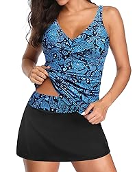 Talisea Womens Tankini Bathing Suits with Skirt Two