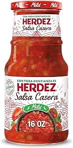 HERDEZ Salsa Casera, Mild, 16 oz Jar – Classic Homestyle Mexican Salsa for Everyday Use