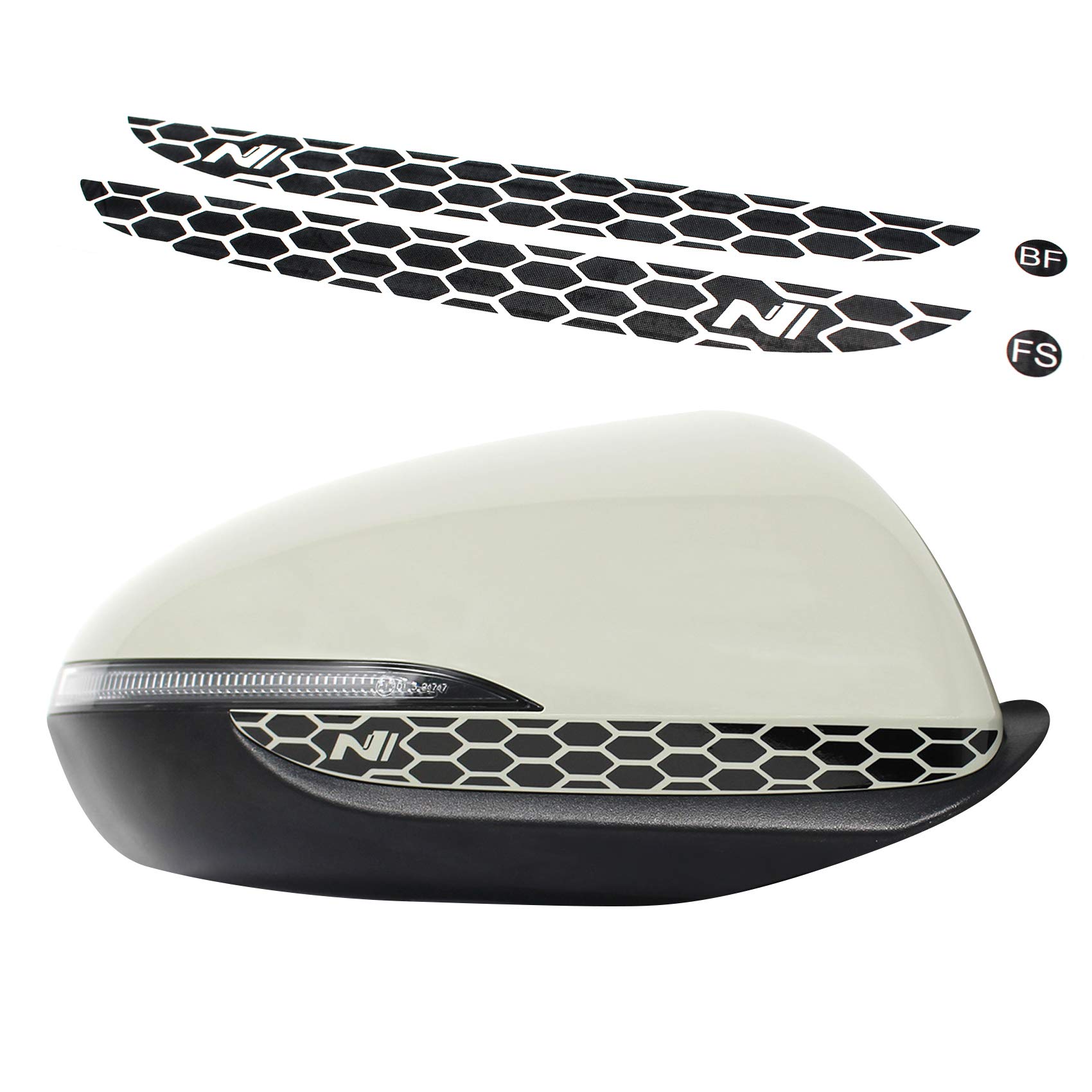 2 x Honeycomb Car Mirror Strips DS014