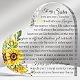 Chunful Sister Gifts from Sister Acrylic Heart Keepsake Plaque for Sister Sister in Law Birthday Desk Decorations Present for Sister Thanksgiving Christmas Wedding from Sister Brother(Heart)